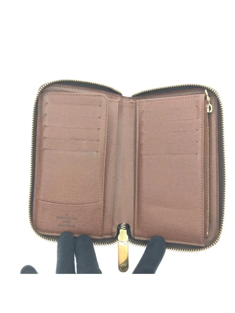 Louis Vuitton Monogram Zippy Compact Wallet Brown
